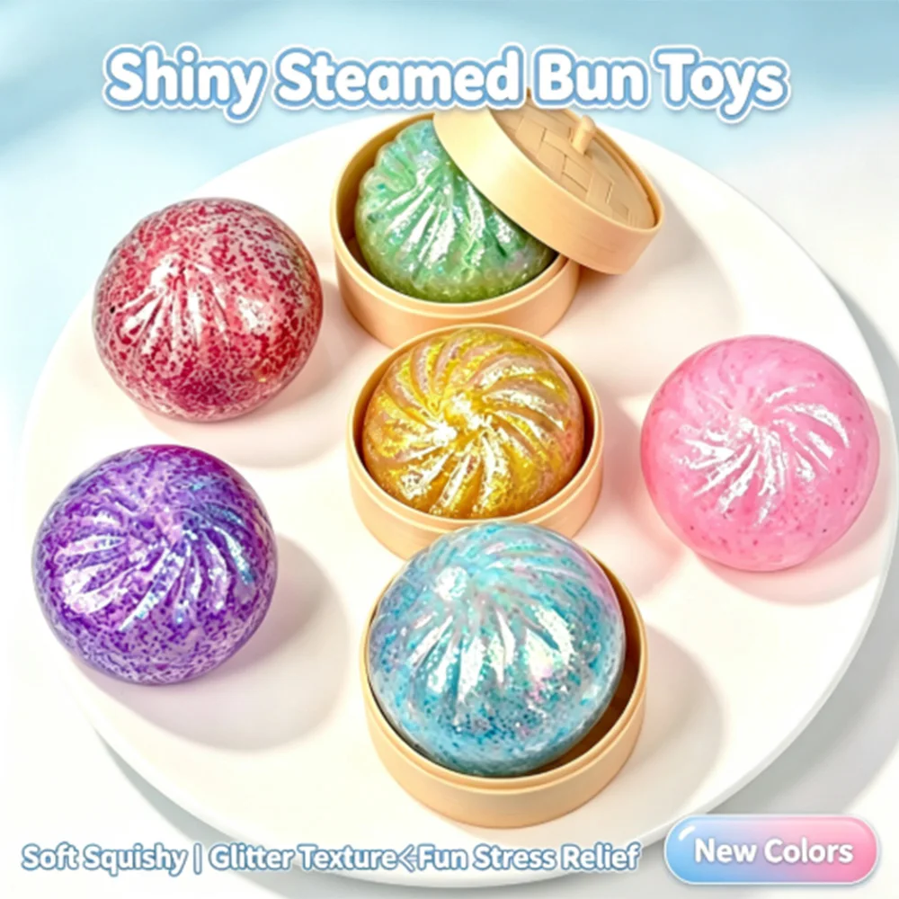 Colorful Simulated Dumpling Squishy Blind Box Relaxing Relieve Anxiety Antistress Enhance Happiness Rebound Squeeze Reliever Toy