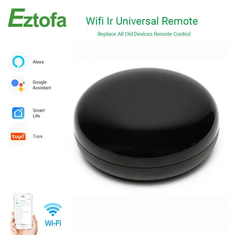 Wifi Smart IR Remote Control Infrared Universal Smart Life APP Control One For All TV DVD AUD Voice Wireless Remote Control