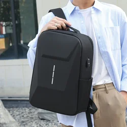 New men's business backpack Fashion casual hard-shell USB laptop bag Lightweight travel large capacity commuter backpack