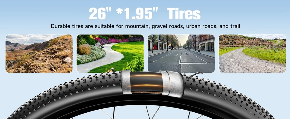 ZNH+AM-ZNH-02-26SR+ Electric Bike,26'x2.1 Tire Ebike for Adults,749W Peak,Electric City Bike,20mph,E Bike UL 2849,1 Year Warranty image 5