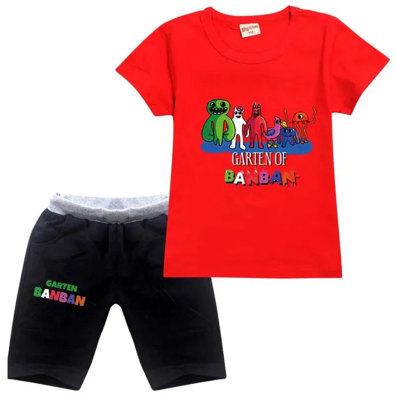 Garden of Banban Girls Boys Clothes Set Summer Kids Tshirt Pants Casual Sport Suits 2pcs Garten Banban Outfits Children's Cloth view 5