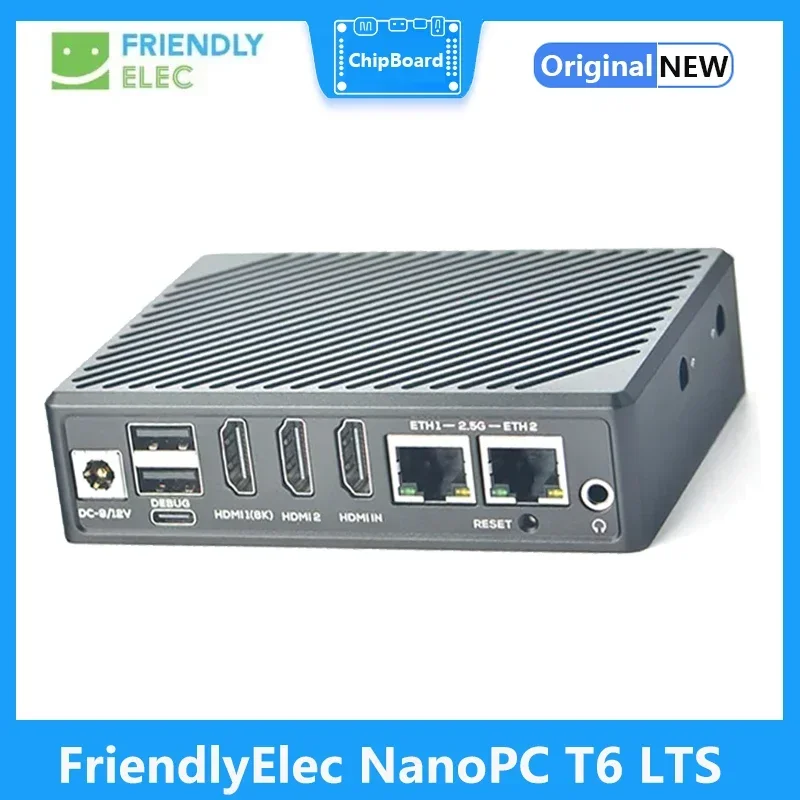 FriendlyElec NanoPC T6 LTS Dev board Rockchip RK3588 Demo Board Cortex A76 6TOPs 16GB 256GB dual 2.5G port HDMI IN NVME