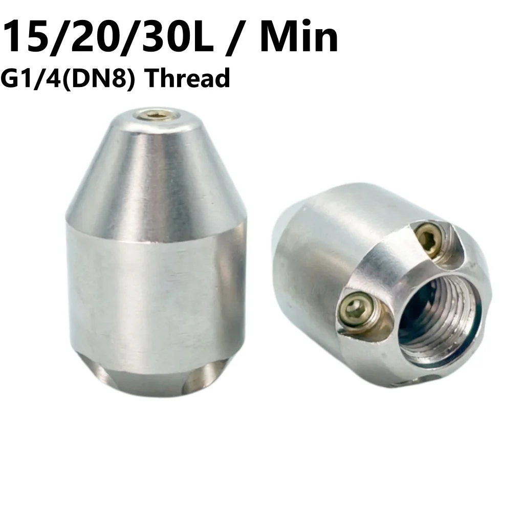 15/20/30L Sewer Drain Pipeline Cleaning Nozzle 5000 PSI With G1/4 Thread For High Pressure Wash Hose Clog Clean Jet Adapter