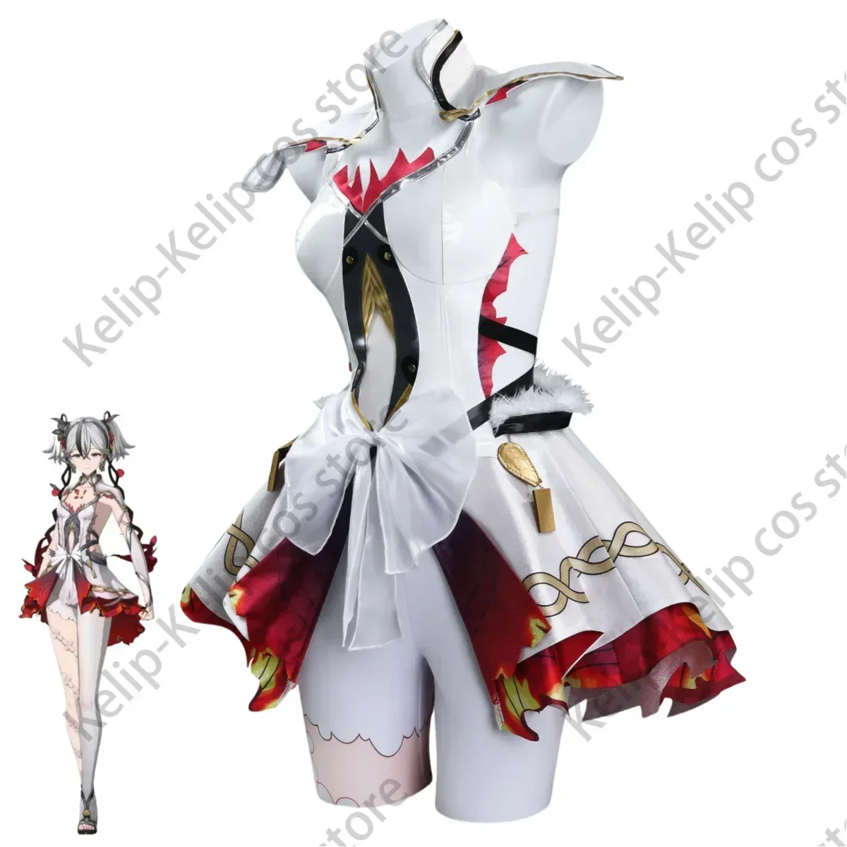 เกม Wuthering คลื่น Chun คอสเพลย์อะนิเมะชุด Headwear Panty Hose วิกผมผู้ใหญ่ผู้หญิงเซ็กซี่ฮาโลวีนคริสต์มาสชุด