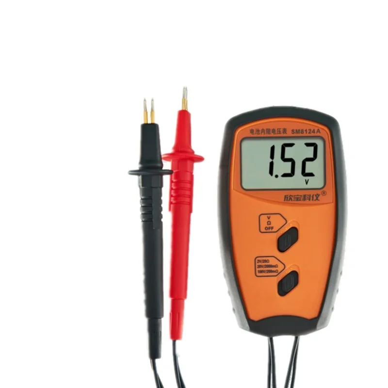 Interno Bateria Resistência Impedância Medidor Bateria Resistência Voltímetro 100v Tester Bateria Baixa Tensão Lembrete Sm8124