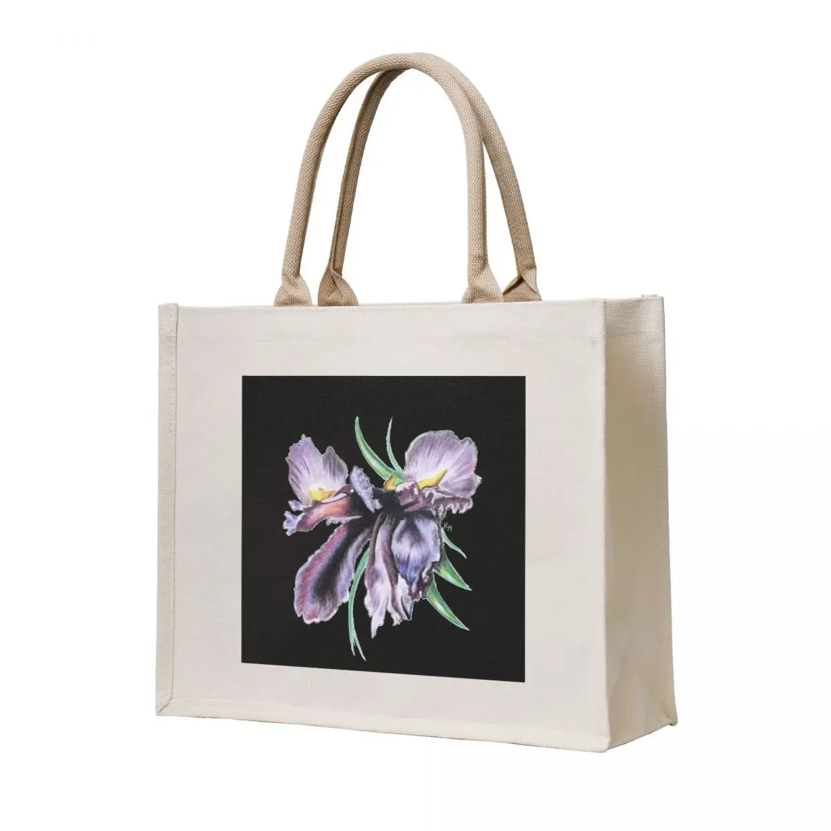 

Blue Purple Iris single flower Tote Bag reusable grocery bags personalized tote bag Gift bags custom canvas bag