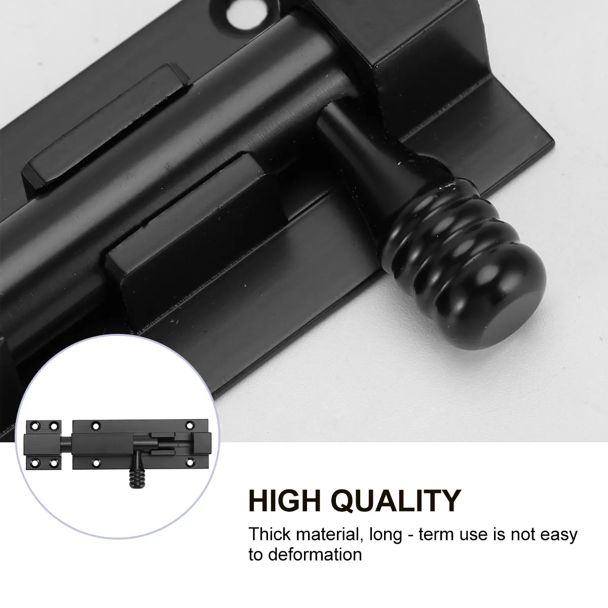 

Anti-Theft Lock Sliding Lock Bolt Heavy-Duty Rust-Resistant Aluminum Alloy Door Latch Core Durable Easy Install Kitchen