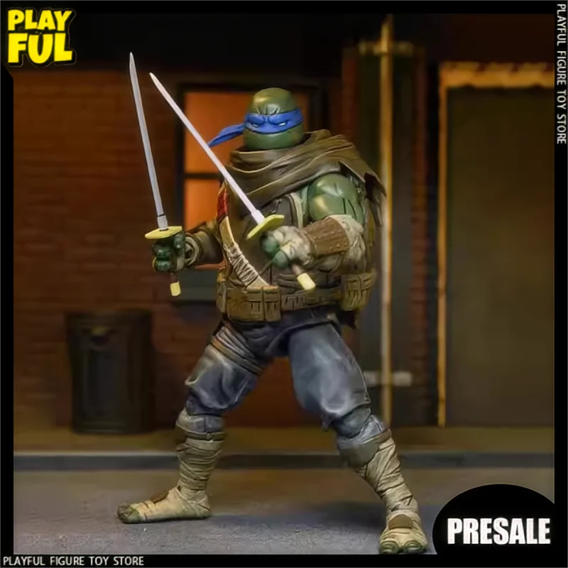 Neca 54312 Ninja Turtles Anime Figure The Last Ronin Leonardo Da Vinci Anime Figure Collection Statues Doll Model Gift Kids Toys