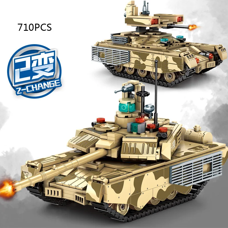 Modern Military Bricks WW2 Russia T-90S Main Battle Tank Batisbricks Block BMPT72 Fire Support Vehicle Army Figures Toy For BOY