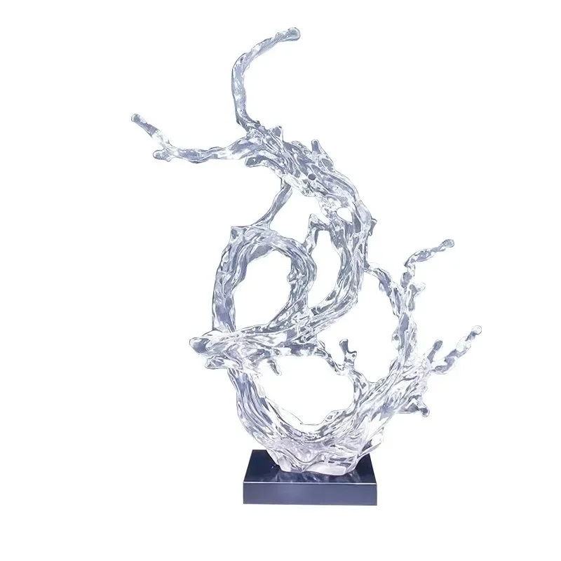 

Ornament Transparent Resin Sculpture Hotel Lobby Model Room Entrance Floor Decorative Art