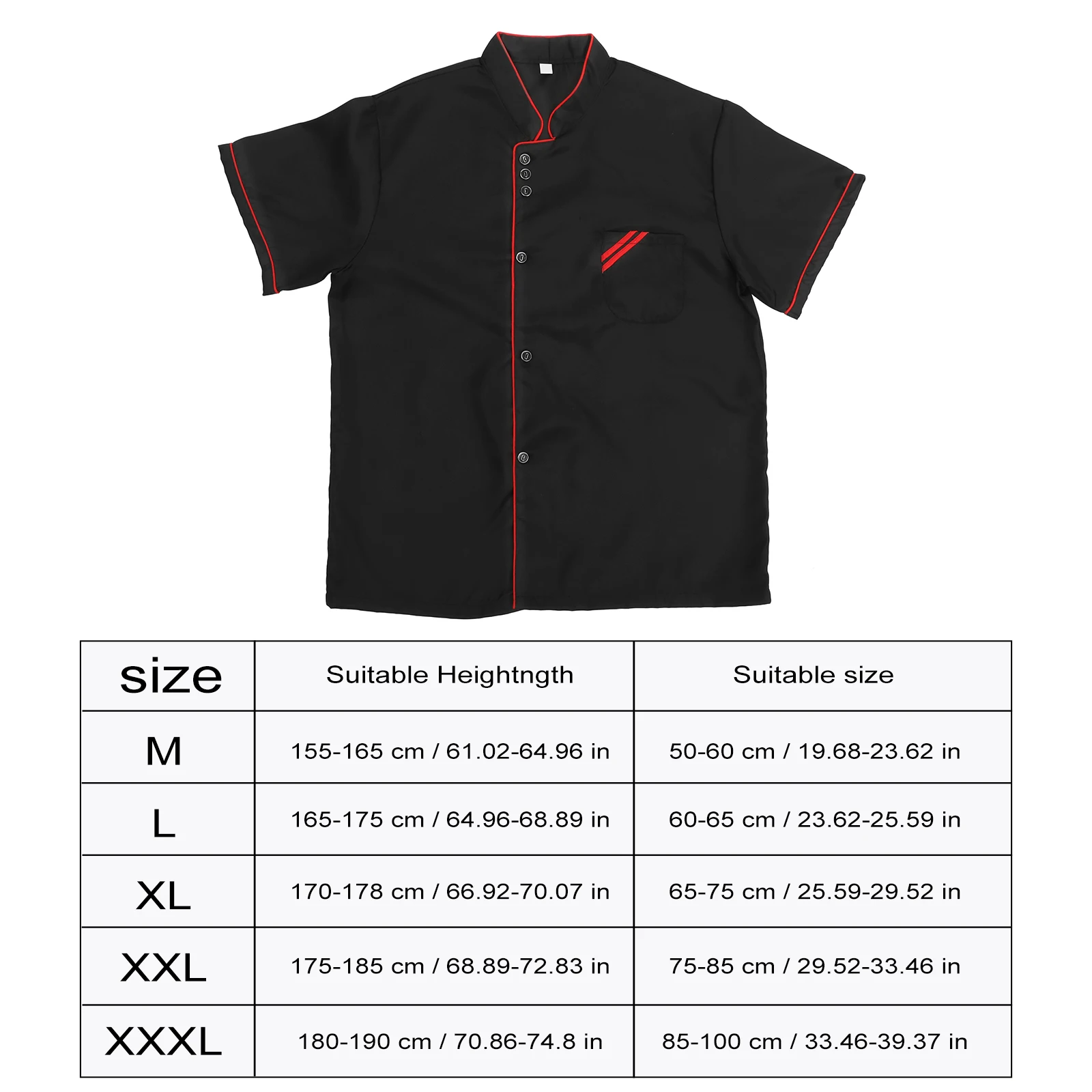 

Chef Work Clothes Shirts for Men Black Server Apron Summer Bakery Clothing Short Sleeve Aprons and Women Coat Uniform Catering