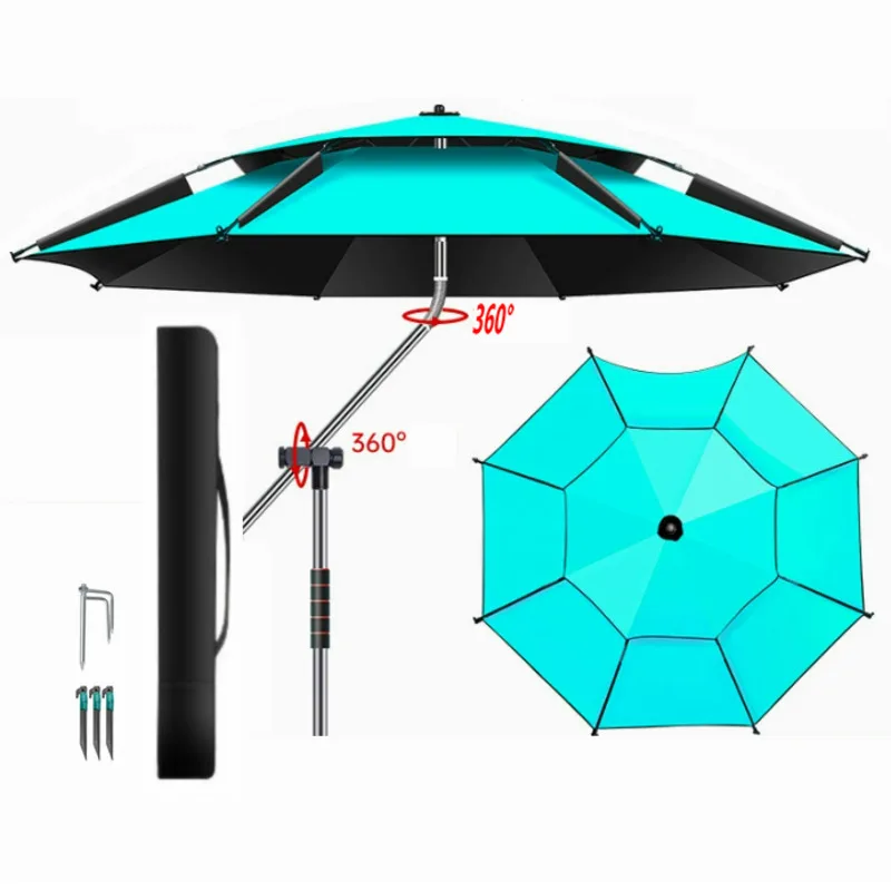 

Upgrade Large Fishing Umbrella Beach Umbrella 1.8-2.6M Outdoor Sunprotect Parasol Stainless Steel Pole Camping Sunshade Awning