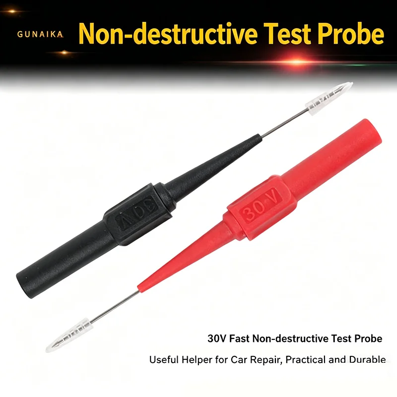

1/10 Pcs 30V Automotive test pin puncture break probe disassembly tool insulated ohmmeter test clip compatible with multimeter
