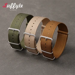 Ribbed Nylon Watchband Nylon Watch Strap 18mm 20mm 22mm Watchband Accessories for Military Watch Band Bracelets