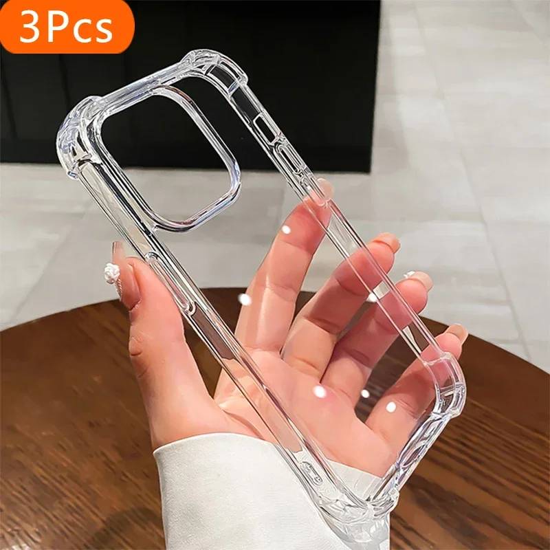 

3Pcs Shockproof Clear Soft Case For Motorola Moto G84 G54 G34 G24 G14 G04 G53 G23 G13 G72 G62 G42 G32 G22 Cases Accessories
