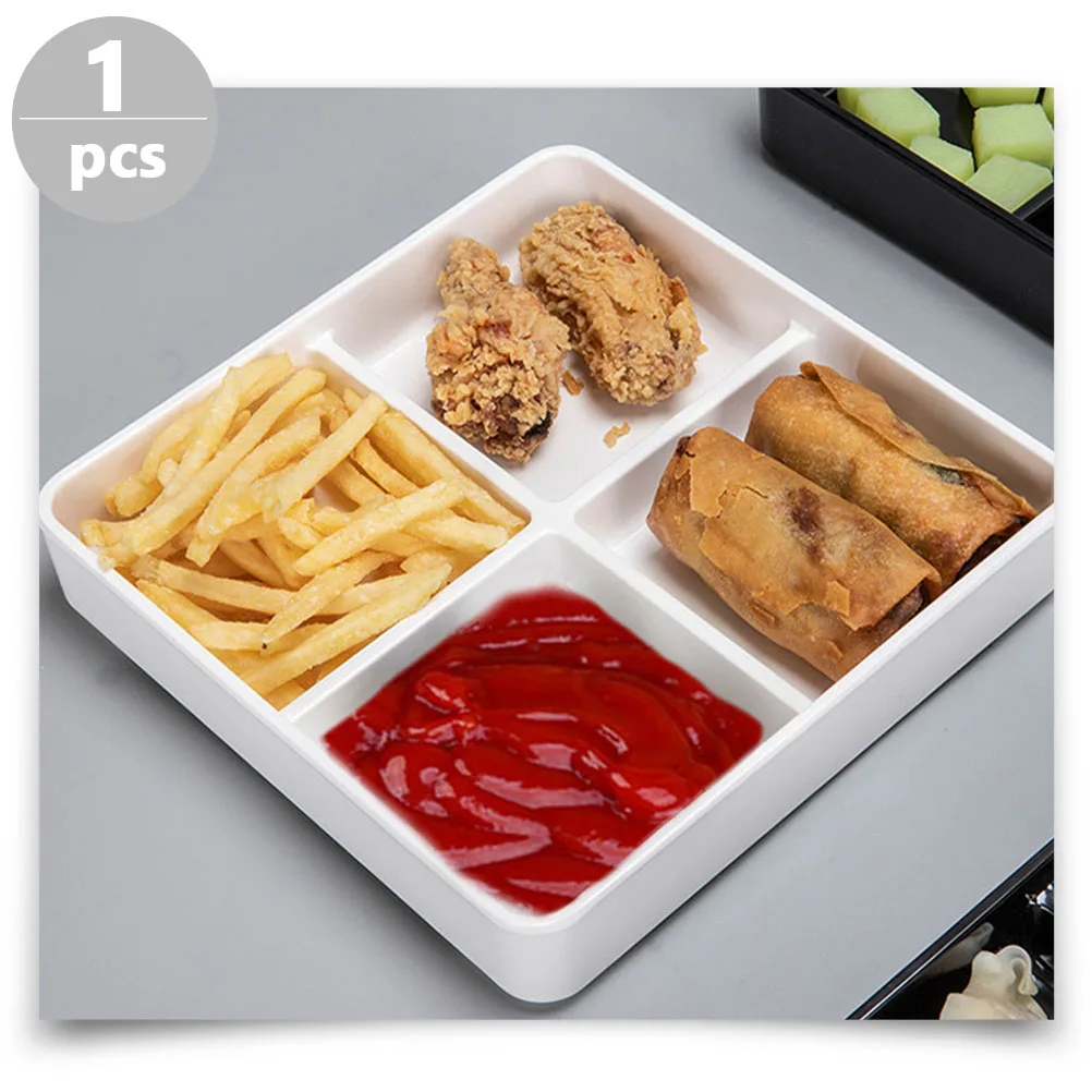 

Melamine Snack Plate Large Capacity Multi Grids Design Kitchen Dining Room Picnic Camping Wedding Gathering Food Plate Appetizer