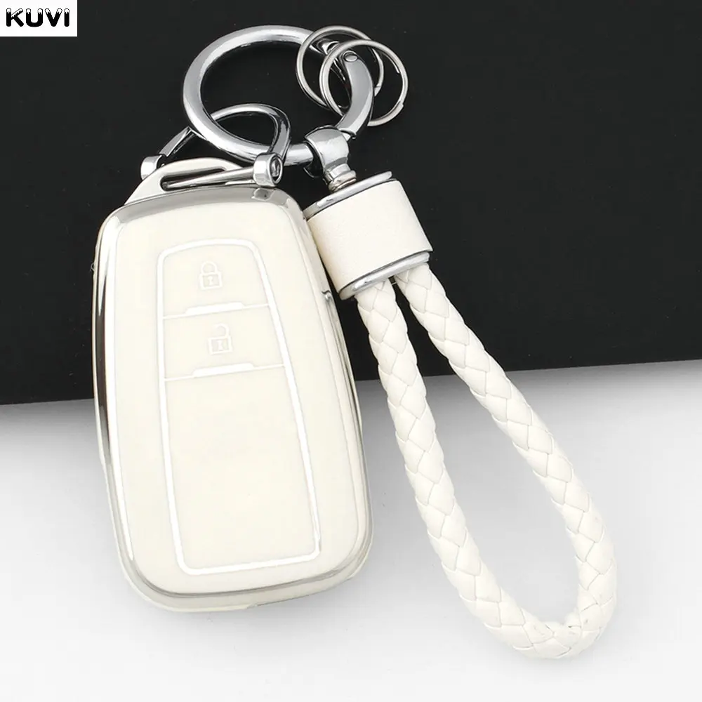 TPU Car Remote Key Cover Case Shell Fob For Toyota Prius Camry Corolla CHR C-HR RAV4 Land Cruiser Prado Altis Holder Keychain