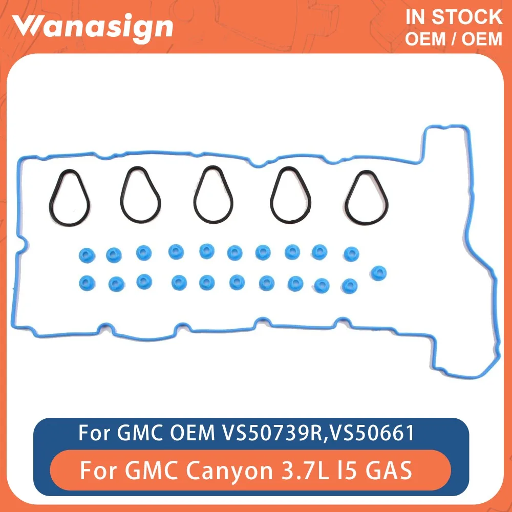 

Engine Valve Cover Gasket Set Fit 3.7 L For Chevrolet Colorado GMC Hummer H3 Isuzu I-370 3.7L L5 GAS 2007-2012 VS50739R VS50661