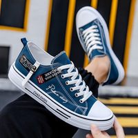 Casual Shoes Men's Canvas Shoes Male Sneakers Breathable Men Sports Shoes Black Cloth Shoe Trend Letter Men Shoe Low Cut Sneaker