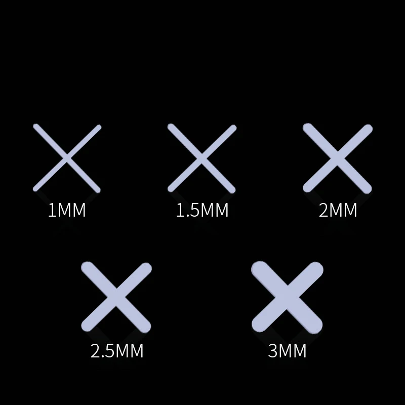Espaciador de azulejos de cerámica, herramienta de decoración cruzada, sistema de nivelación reutilizable de plástico, 500, 5/1/1, 5/3/5mm, 2/2 Uds.