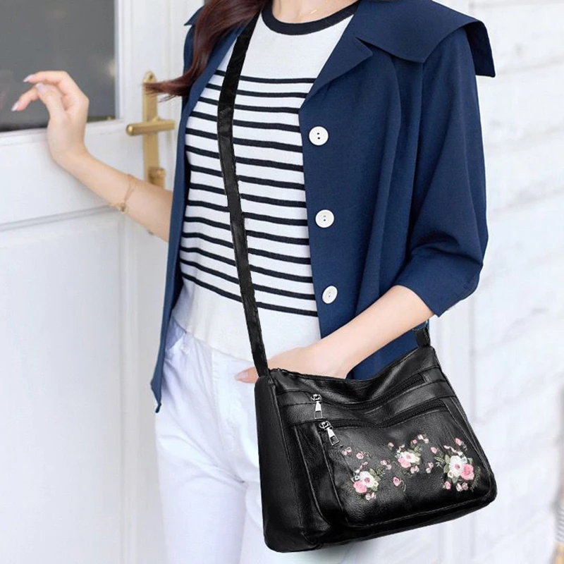 Neutral Style Handbag - New Women's Crossbody Bag with Embroidery, Single Shoulder Bag, Casual Bag image 6