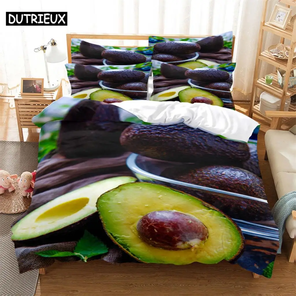 

Avocado Fashion Bedding Set 2/3pcs 3D Digital Printing Duvet Cover Sets 1 Quilt Cover + 1/2 Pillowcases US/EU/AU Size