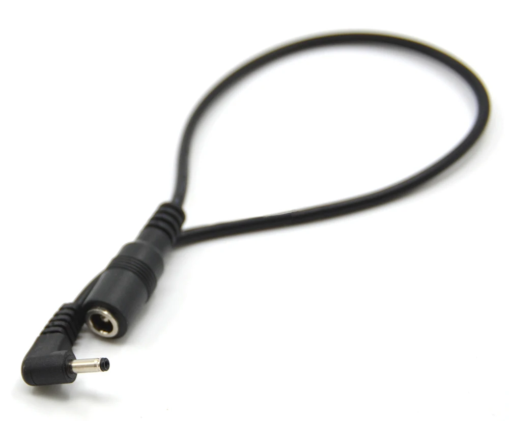 Cable de alimentación hembra de 5,5x2,1mm a macho de 3,0mm x 1,1mm para CANON DR-20, CA-PS700, DR-E5, DR-E8, batería simulada de DR-E15
