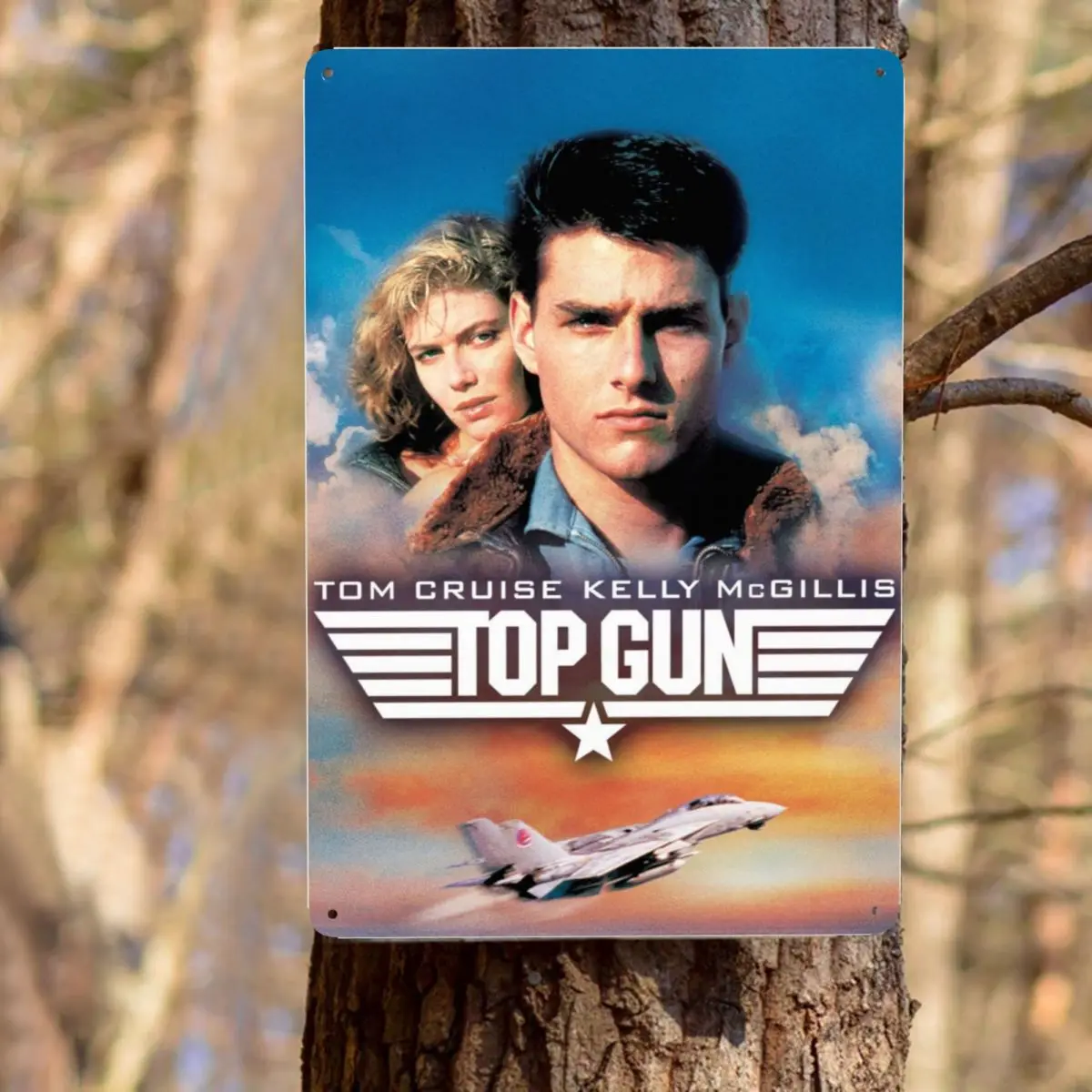 Top Gun Maverick Sign Custom Vintage American Action Tom Cruise Movie Metal Plaque for Gate Garden Yard Man Cave Bar Wall Decor