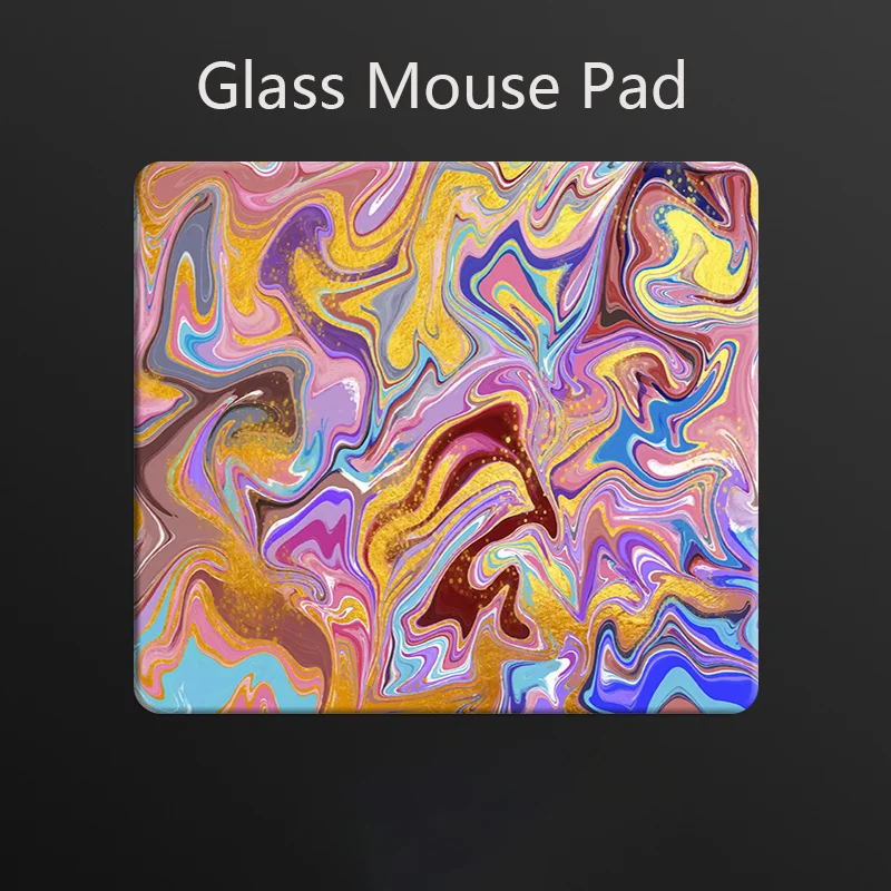 

Коврик для мыши с цветным градиентом из фотоэлектрического стекла, улучшенный, гладкий, для игр (FPS) на ПК и офиса, специальный коврик для ноутбука и рабочего стола