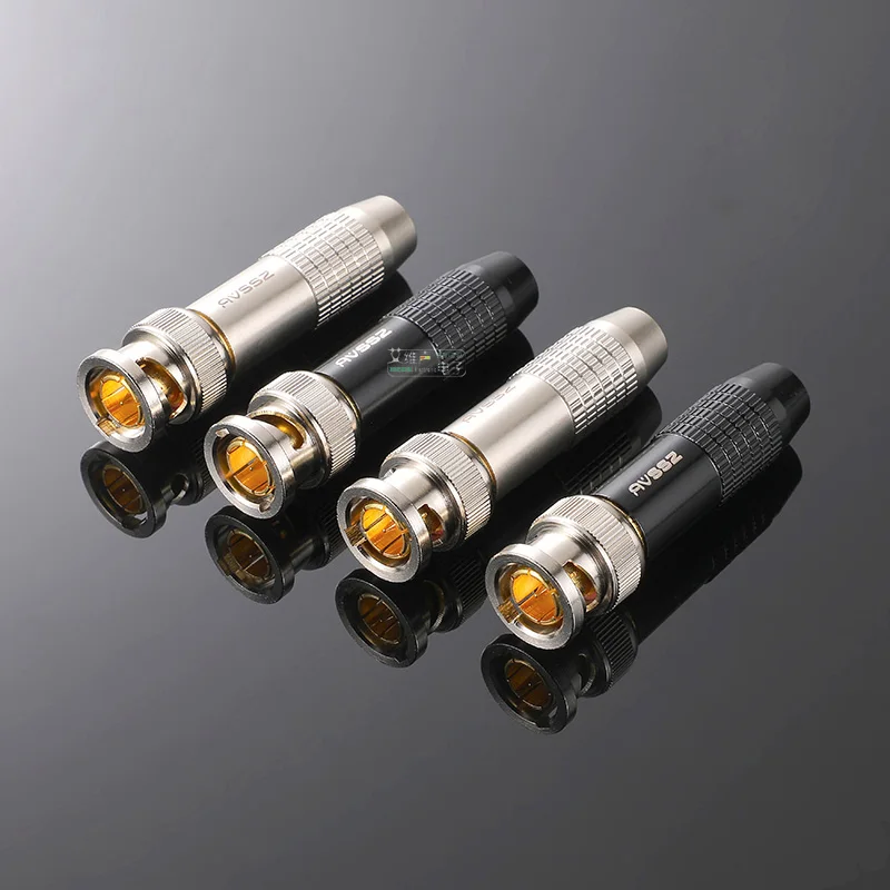 1Pcs 75 ohm Q9 male and female plug HD-SDI digital high definition easy to weld BNC connector 2k audio video camera HIFI