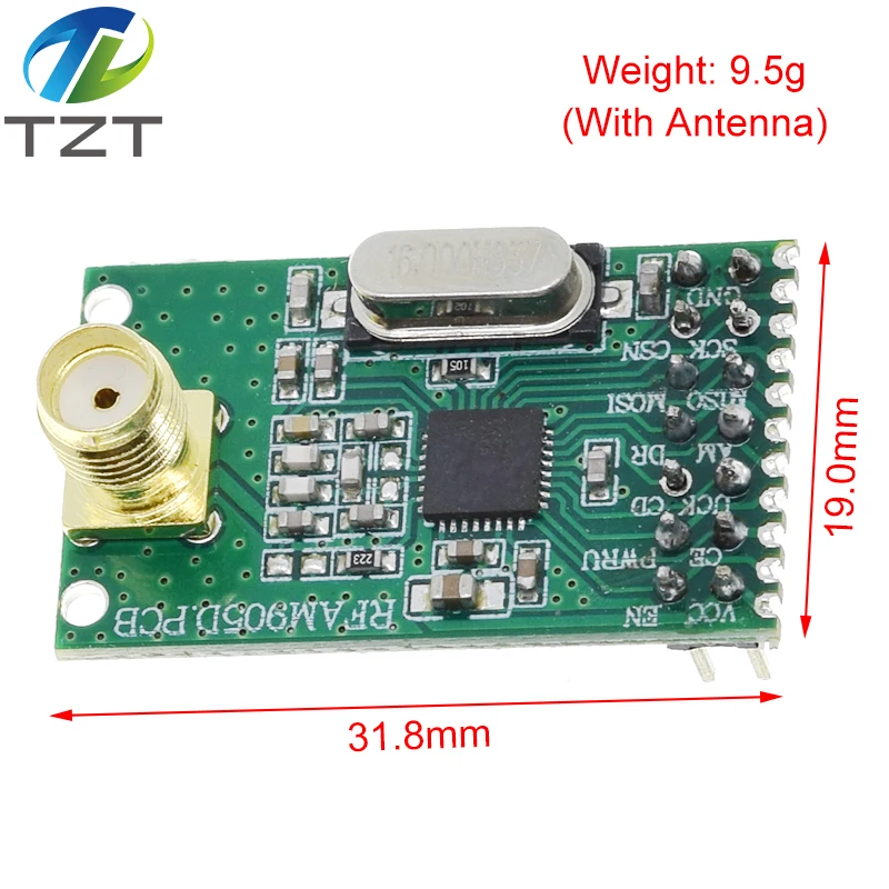 NRF905 Wireless Transceiver Module Wireless Transmitter Receiver Board NF905SE With Antenna FSK GMSK Low Power 433 868 915 MHz