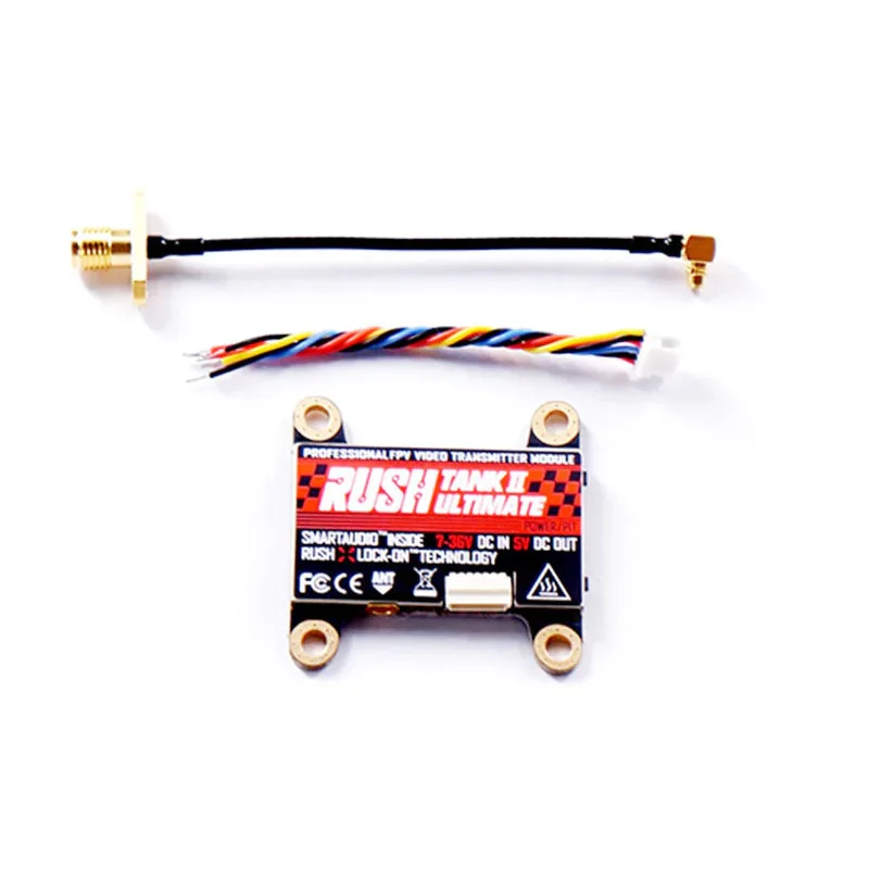 RUSH Tank II Ultimate VTX 5,8G 48CH RaceBand Pitmode 25mW 200mW 500mW 800mW FPV ajustable VTX 2-8S para avión de carreras RC