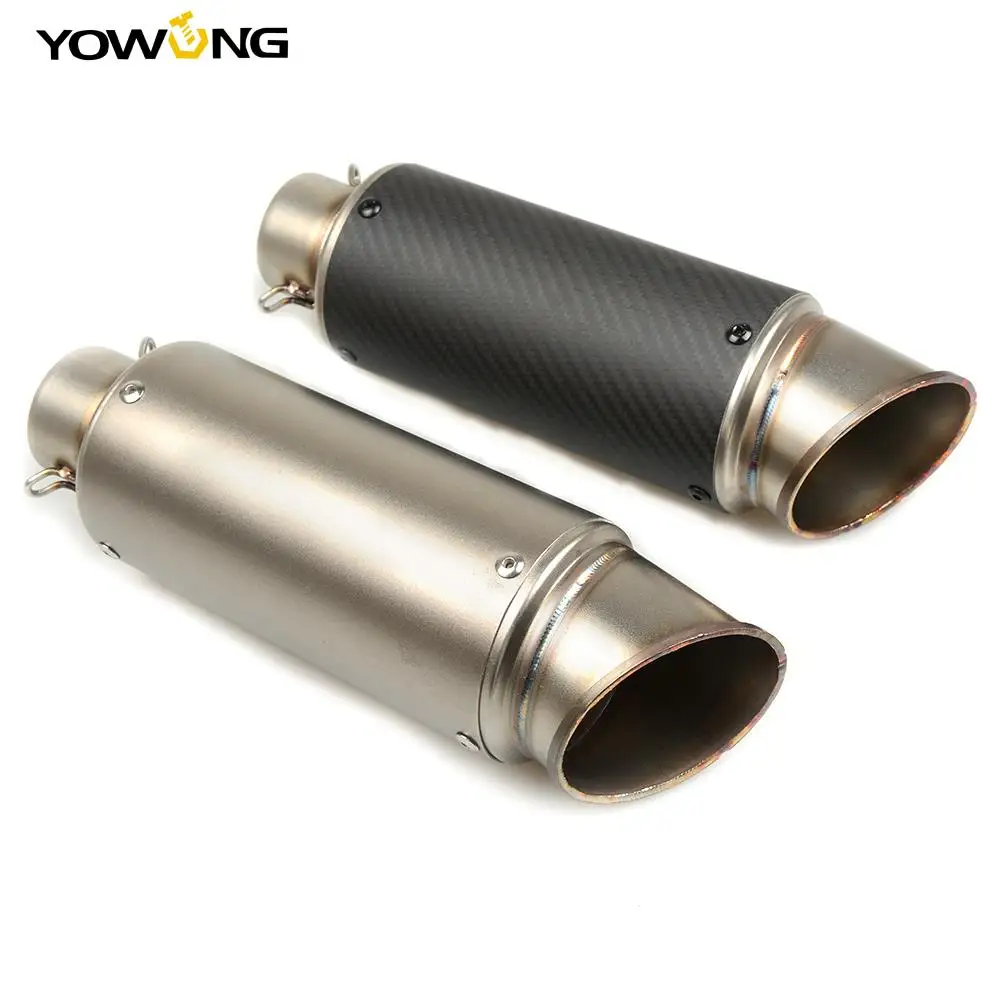 Motorcycle modified muffler carbon fiber exhaust pipe For MV Agusta Brutale 675 750 800 910 920 989 1078 1090 RR S CFMOTO 400NK