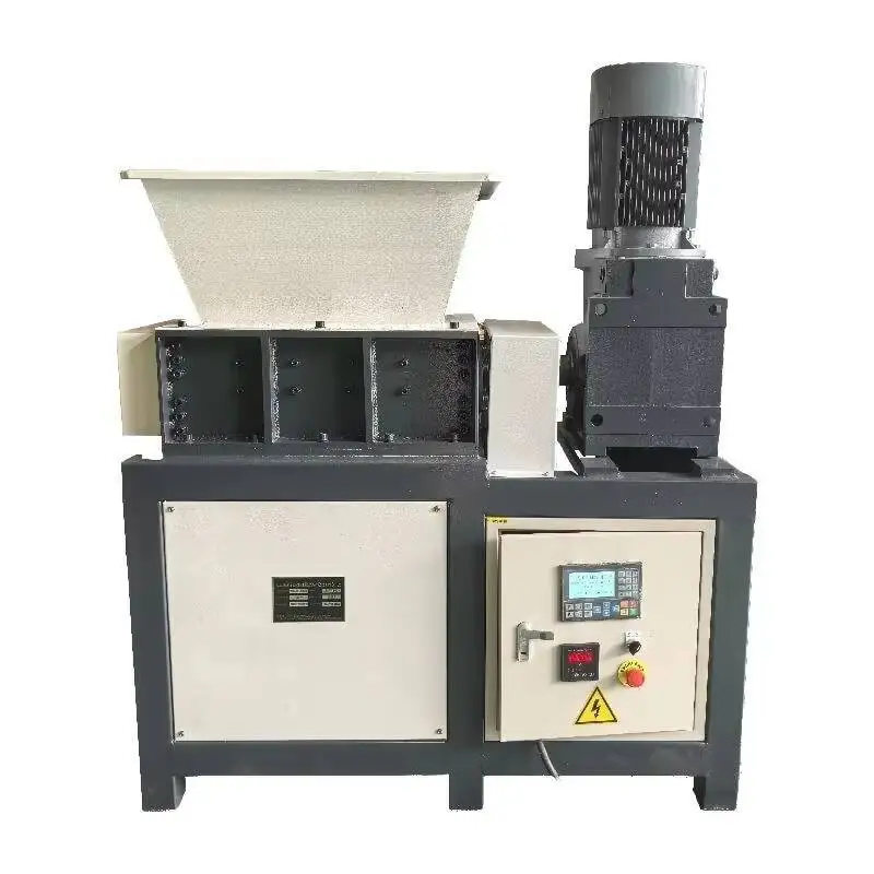 Novo eixo duplo sucata de metal alumínio para reciclagem de papel de madeira de aço inoxidável-fio de cobre e triturador de plástico