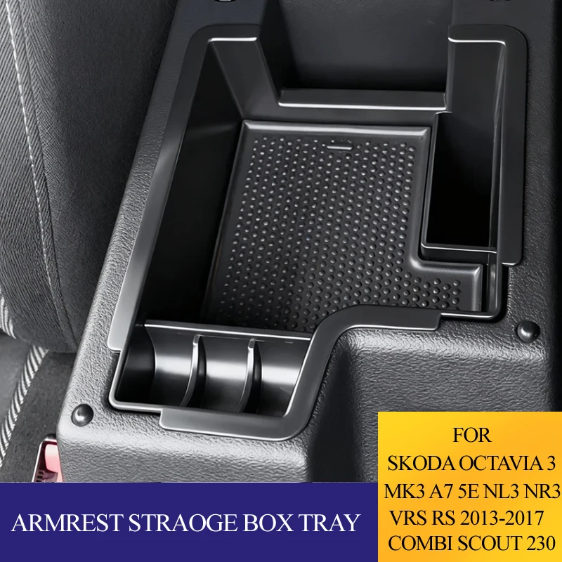 Armrest Straoge Box Tray For Skoda Octavia 3 MK3 A7 5E NL3 NR3 VRS RS 2013-2017 Combi Scout 230 245 LHD Accessories