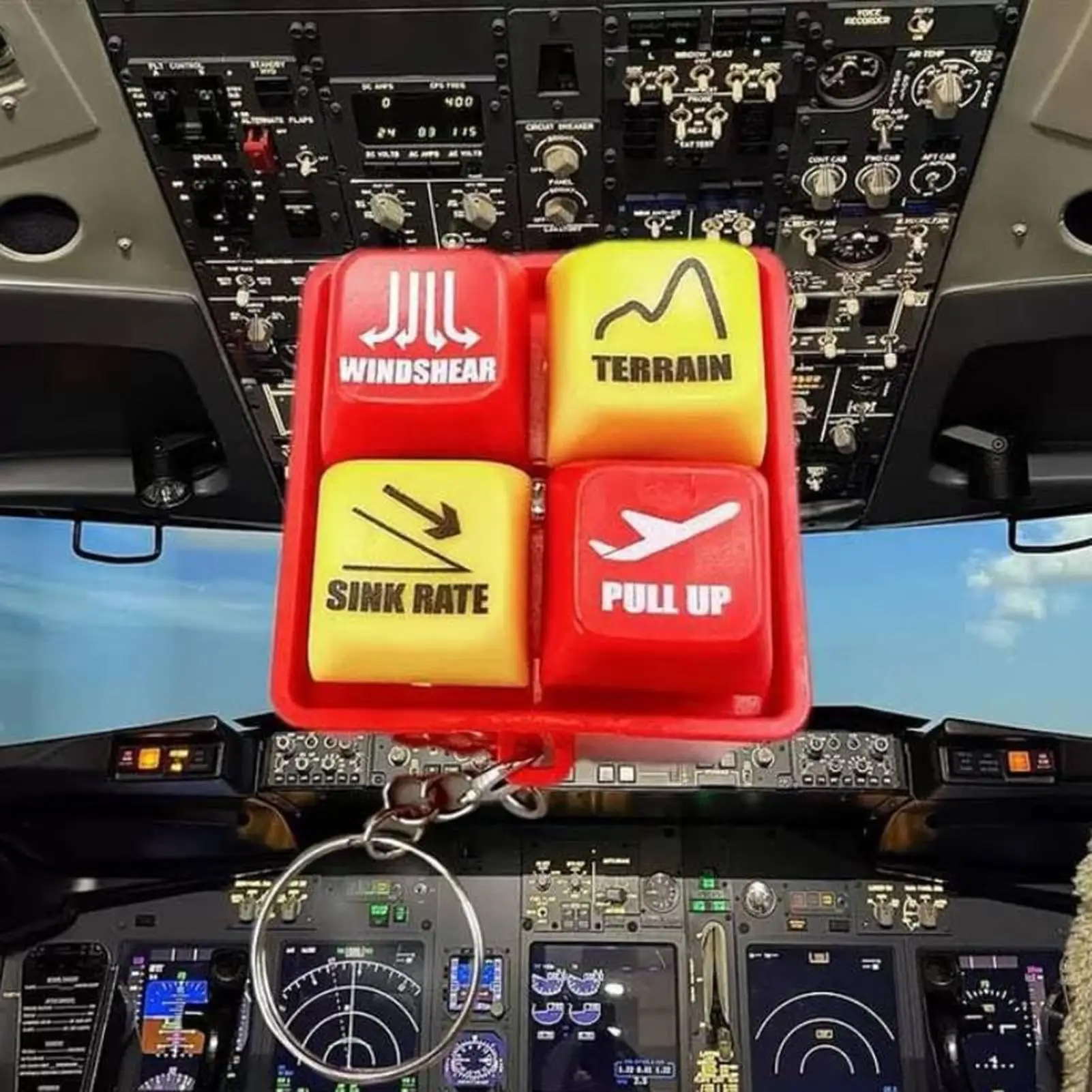 Brelok Pilot & Crew Alert, zawieszka do plecaka bezpieczeństwa, symulator dźwięku ostrzegawczego z diodą LED dla fanów lotnictwa, torebka damska męska