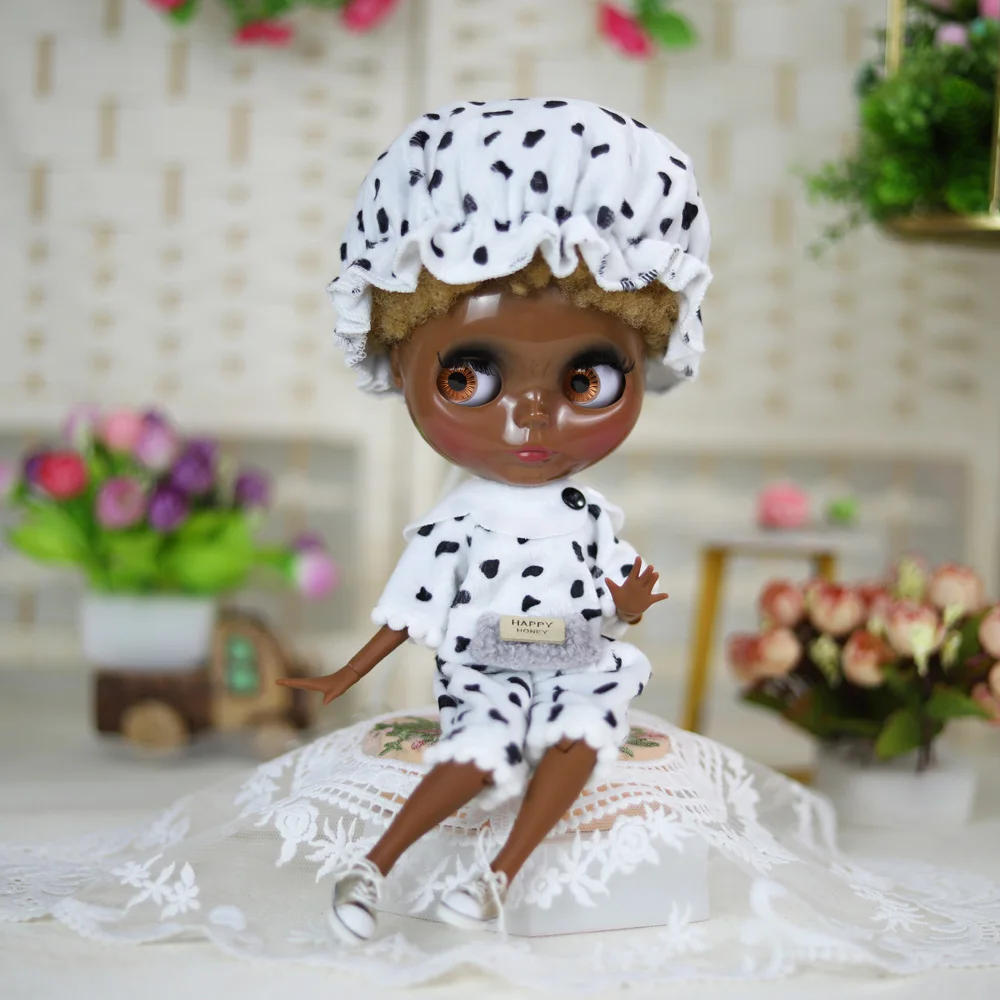 ICY DBS Blyth doll 1/6 bjd toy joint body dark skin afro hair 30cm doll  anime girls