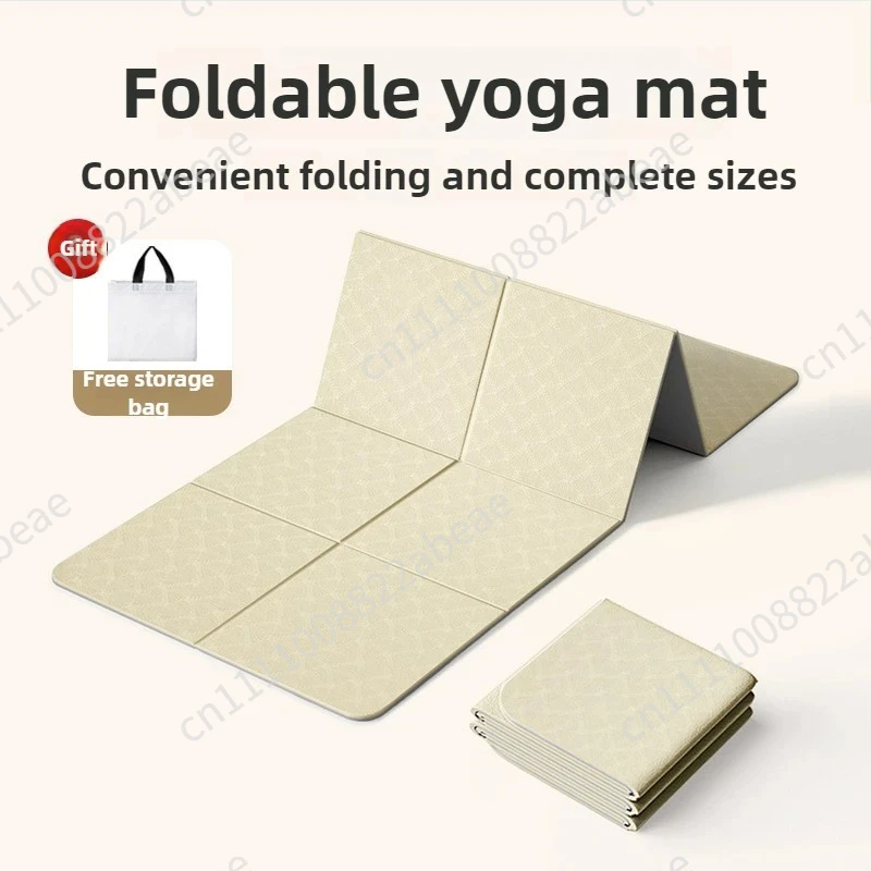 Foldable TPE Yoga Mat - 8mm Thick Non-Slip Exercise Mat for Pilates, Home Workouts & Student Napping, 요가매트