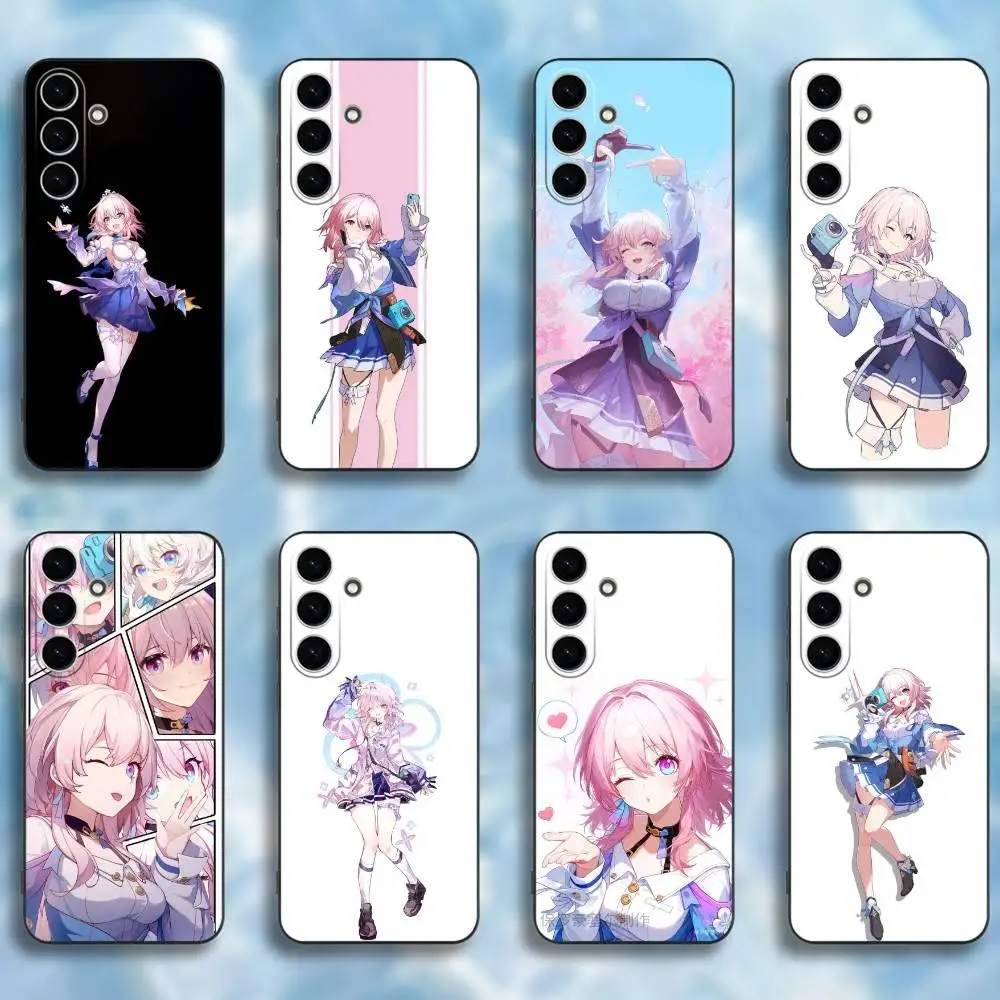 

H-Honkai Star Rail March 7th Phone Case For Samsung Galaxy A73,A72,A71,A70,A53,A52,A51,Soft Silicone Black Cover