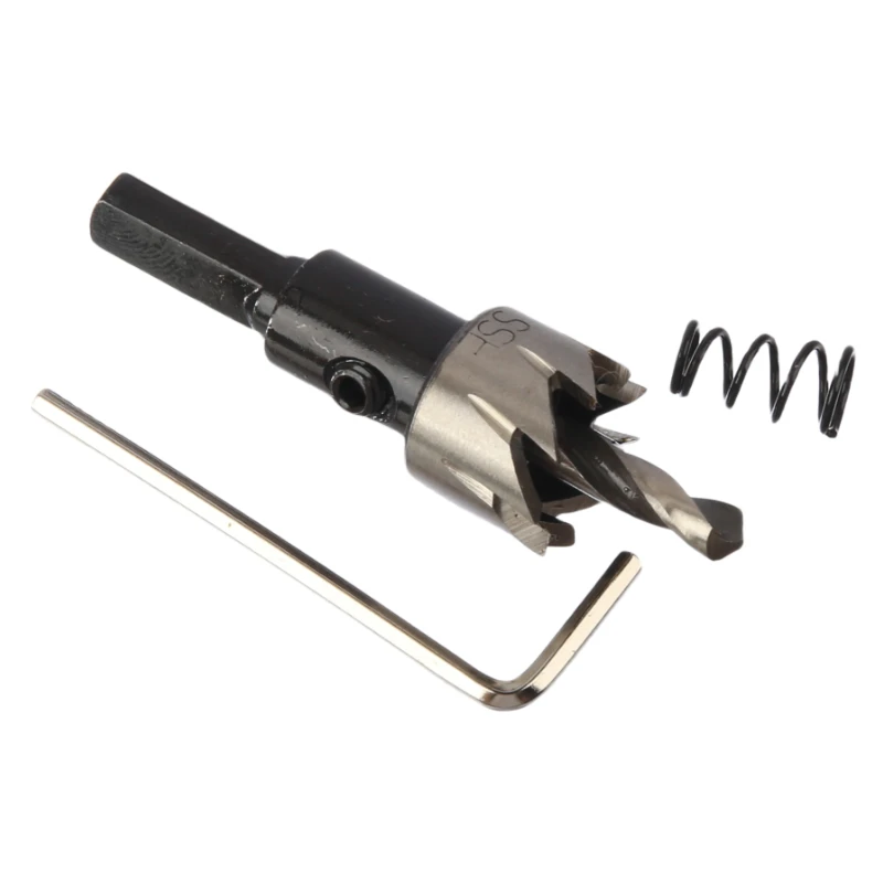1 peça serra de buraco hss 17mm conjunto de ferramentas de mandril abridor de buraco de aço de alta velocidade para perfuração de metal fino metalurgia
