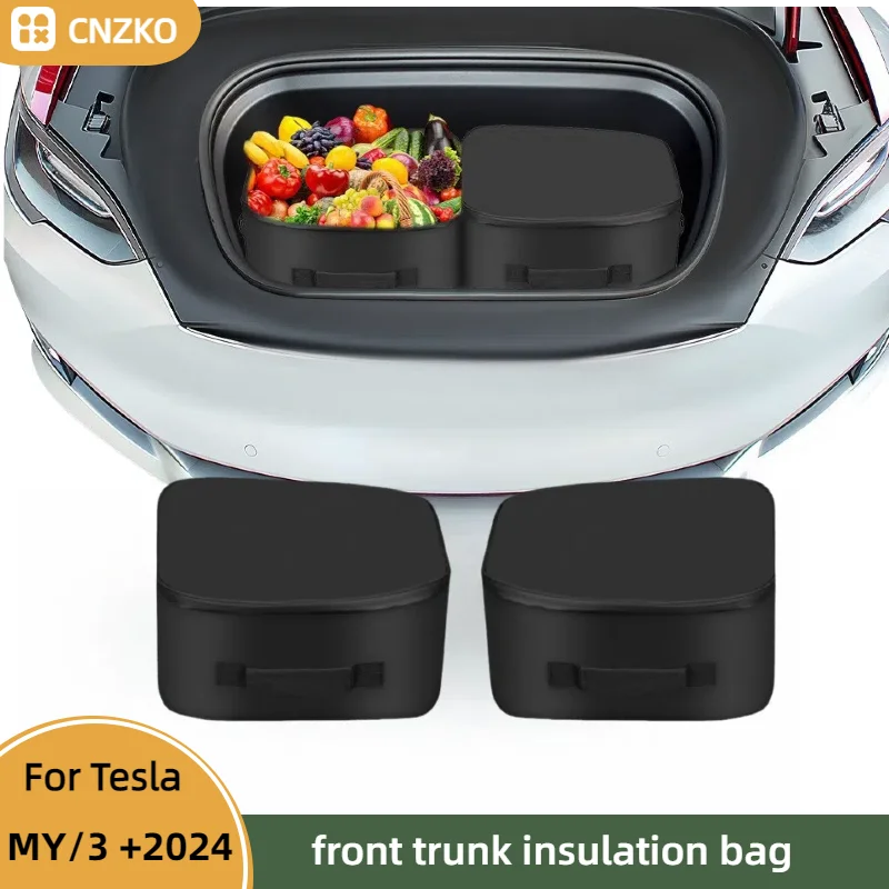 For Tesla Model 3 Highland 2024 Fruit Cooler Organizer Insulation Bag Storage Outdoor Front Luggage Insulation Bag for Tesla Y 3