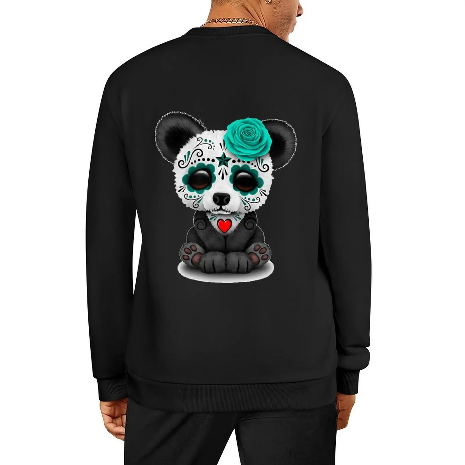 

Sugar Skull Panda Day Of The Dead Halloween Cinco De Mayo Pullover men wear mens clothing autumn clothes hoody