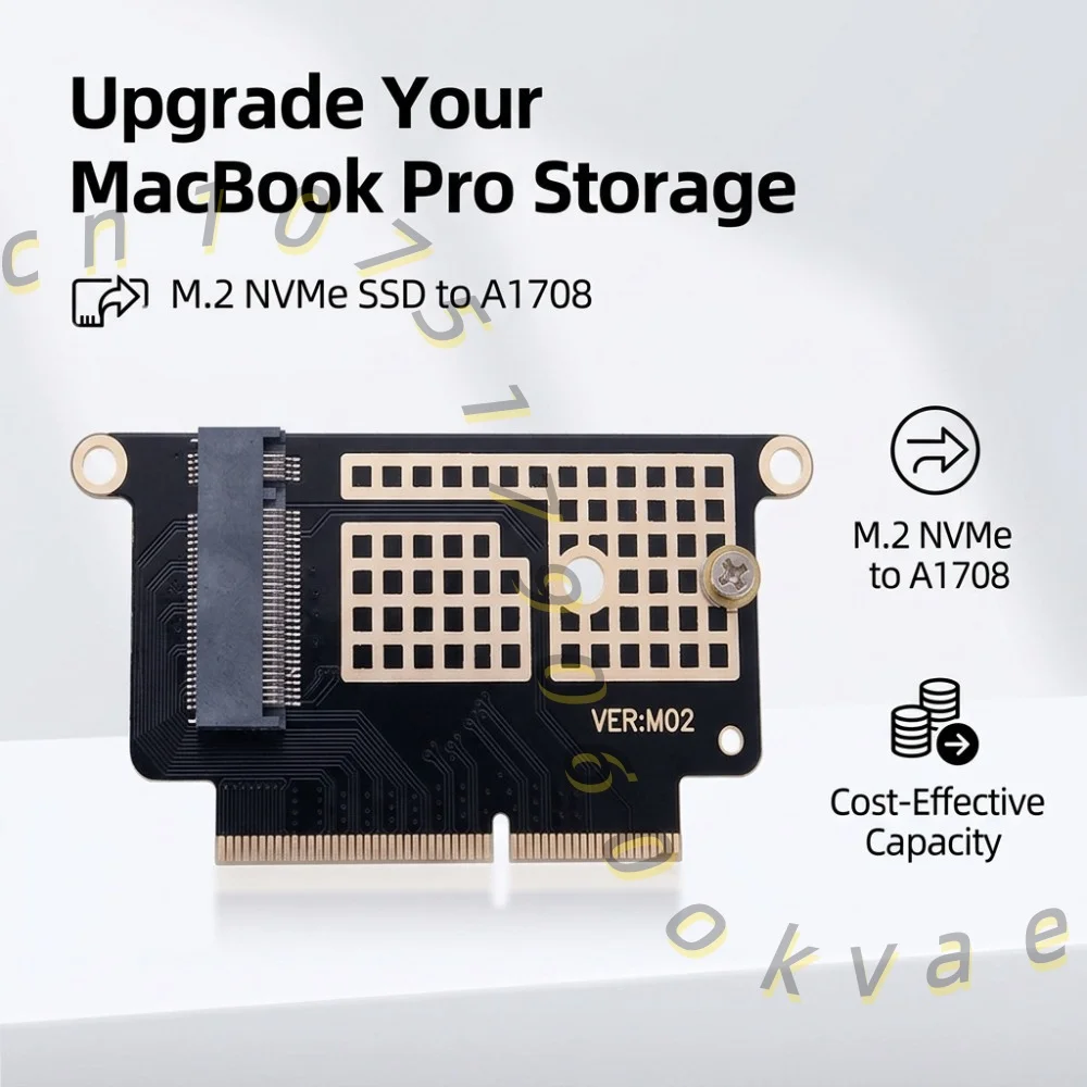 NVMe M.2 SSD Adapter for A1708 MacBook Pro 2016 2017 Solid State Drive Upgrade Expansion Card