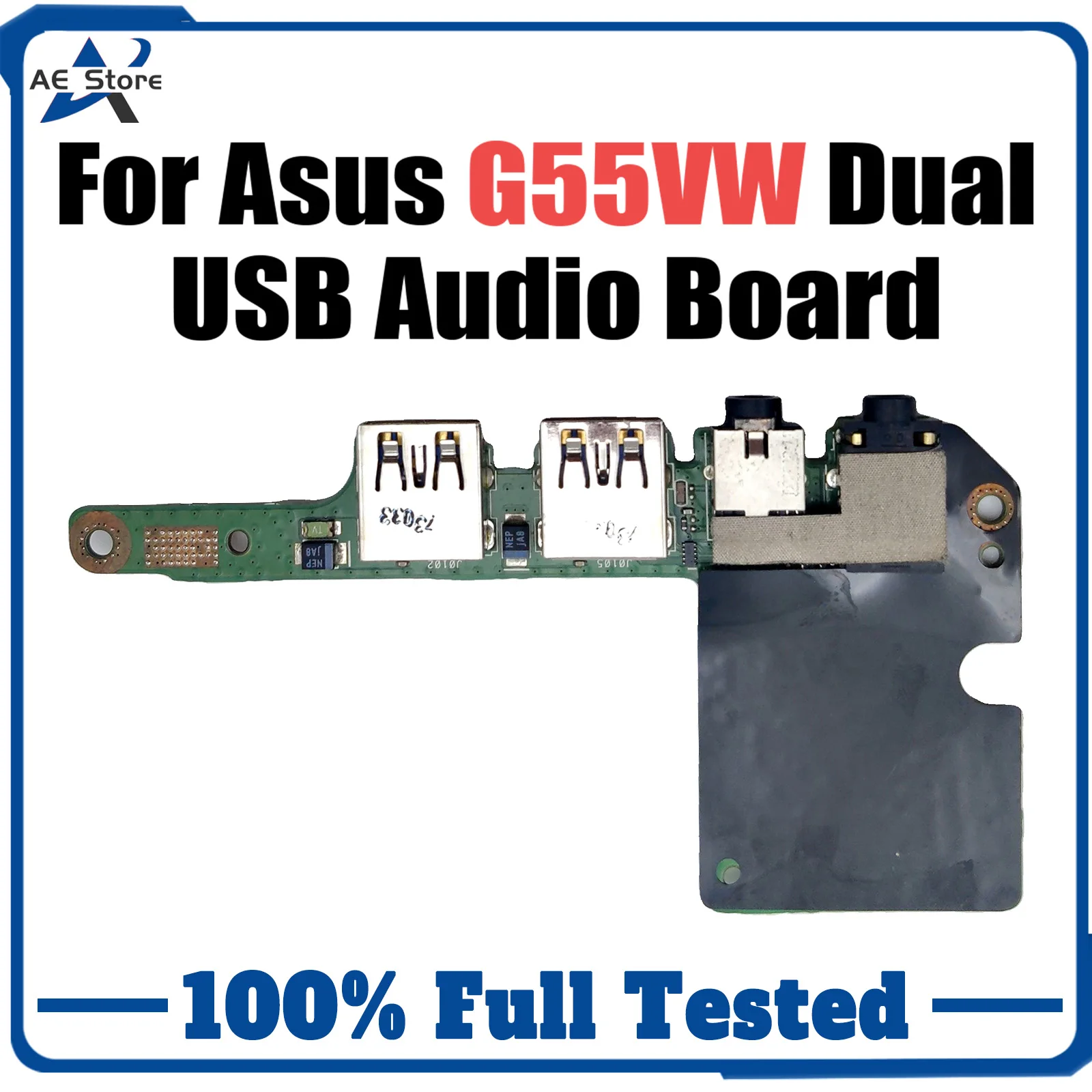 For ASUS G55VW DUAL USB AUDIO BOARD 69N0MKB11D01 60-NB7IO1100-D01 tested good Fast Ship