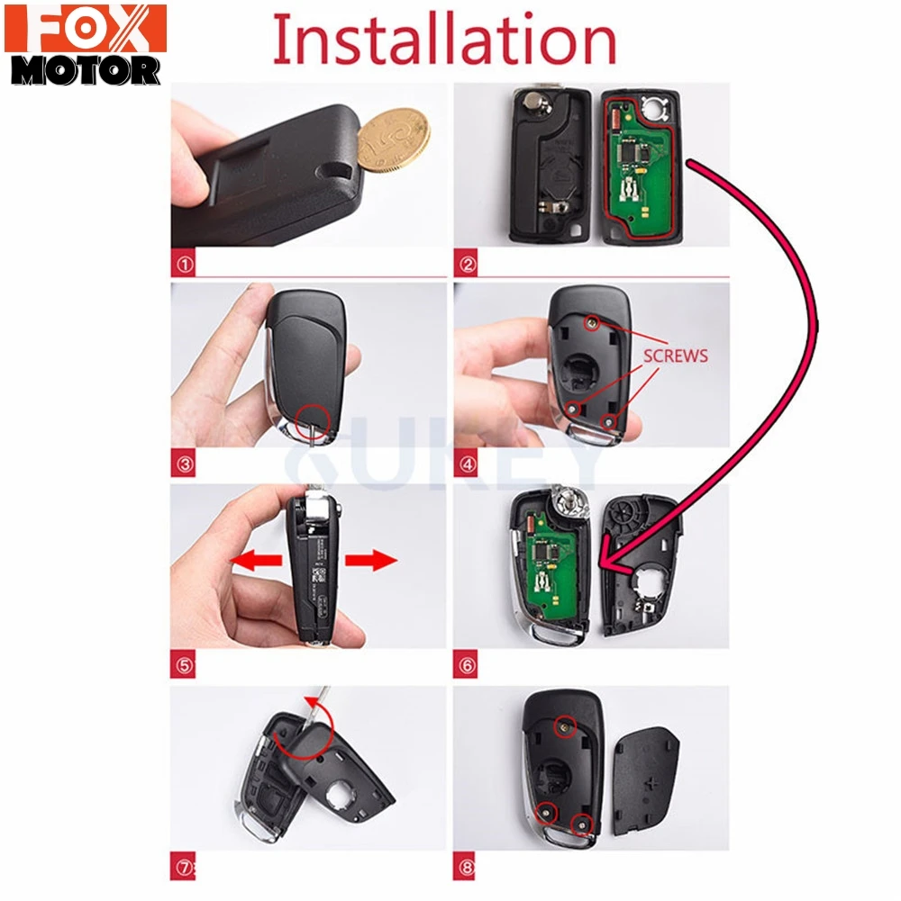 2 pulsanti Auto Reomte Chiave di Controllo Borsette Copertura Fob Custodia Per Peugeot 207 307 308 3008 5008 807 Modifica Auto di Ricambio