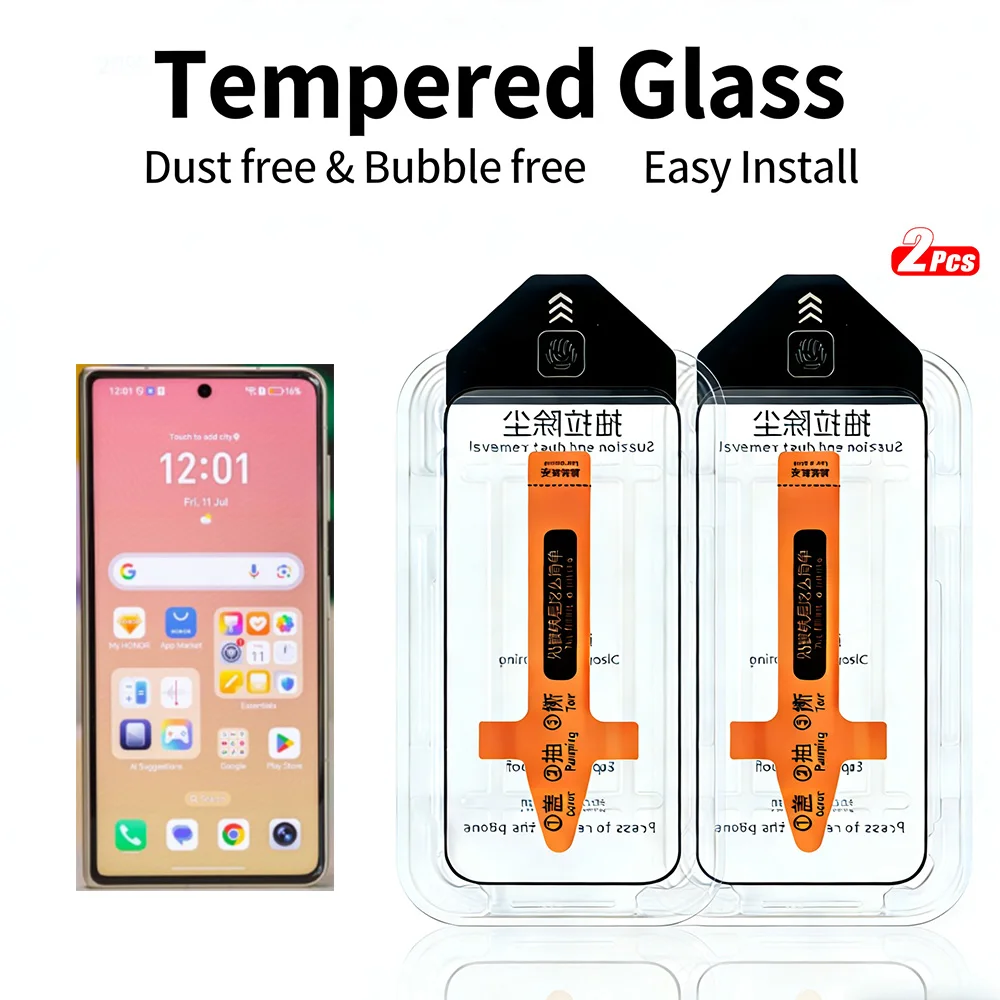 2Pcs Tempered Glass…