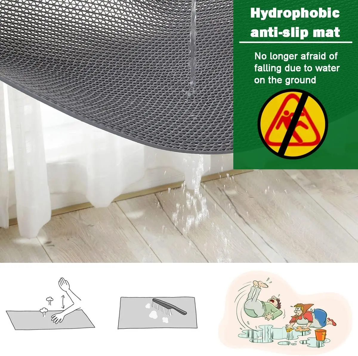 PVC Plastic Anti Slip Mats, Hollow Mesh Mats, Bathroom Floor Mats, and Pool Anti Slip Mats for Bathrooms and Kitchens