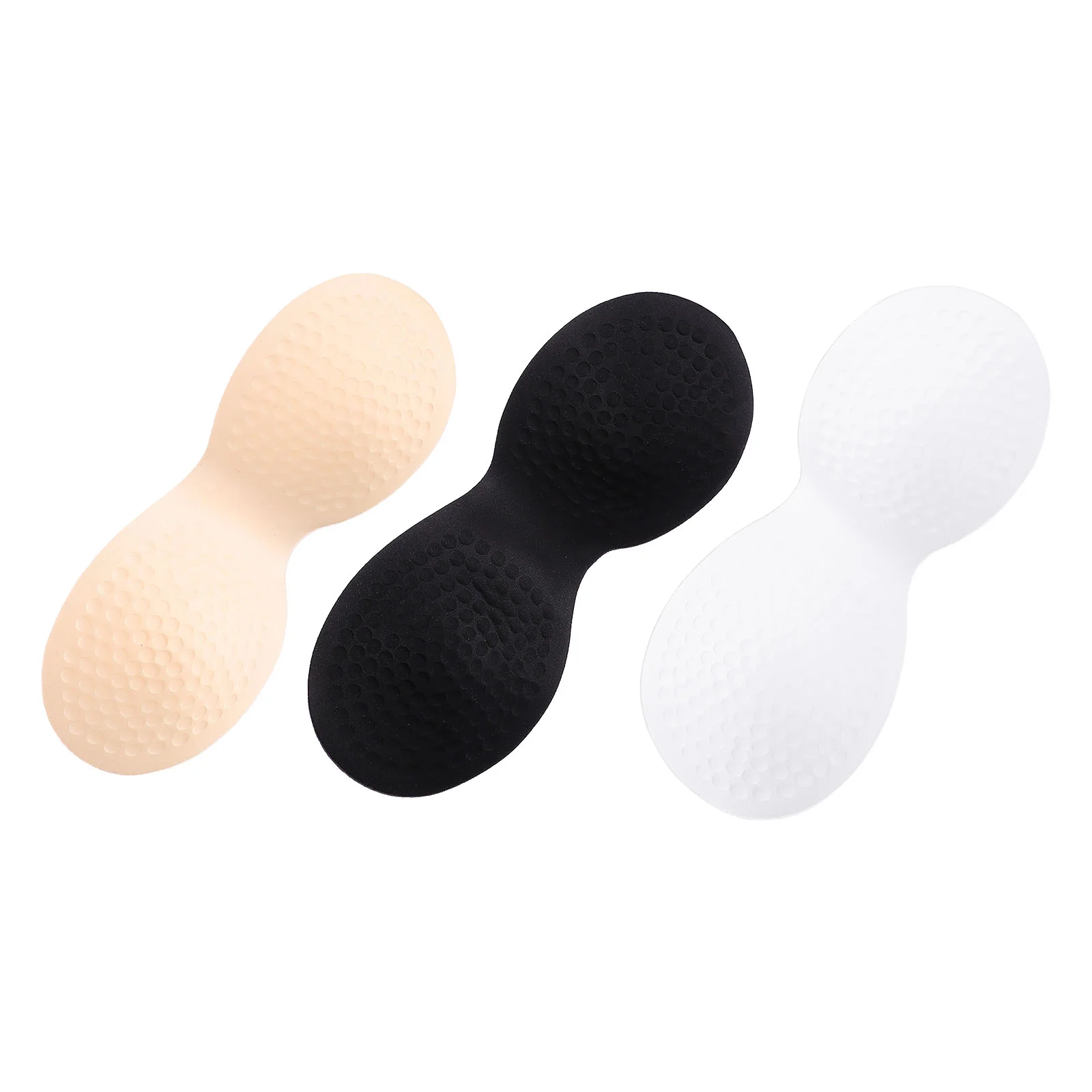 

3 Pcs Chest Pad Bra Straps Padded Filling Cups Pads Inserts Woman Bras Armpit Black Strapless Dress Breathable No Rims