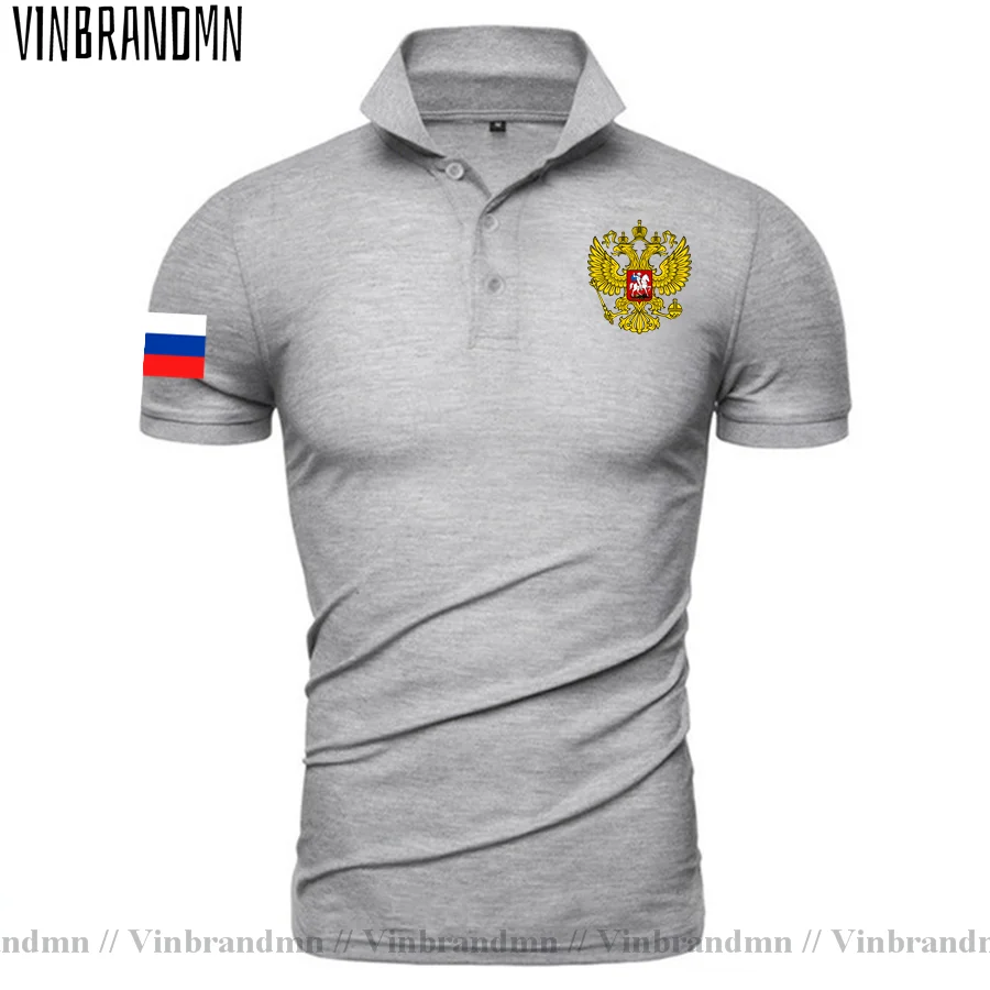 Ru Wapenschild Poloshirt Russia Eagle Voetbal Voetbal Custom Familie Party Pride Shirt Russische Imperium Dubbele Adelaars Poloshirts