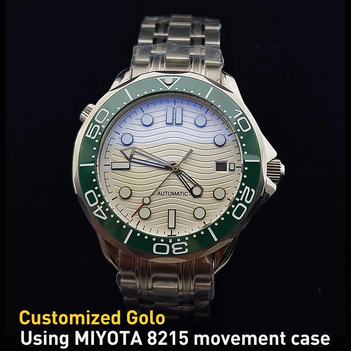 

41 mm case 8215 case 2813 case stainless steel case men's case kit is suitable for Miyota 8205 8215 Pearl DG2813 3804 movement.